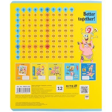Зошит шкільний Kite SpongeBob SquarePants SB25-232, 12 аркушів, клітинка SB25-232 фото