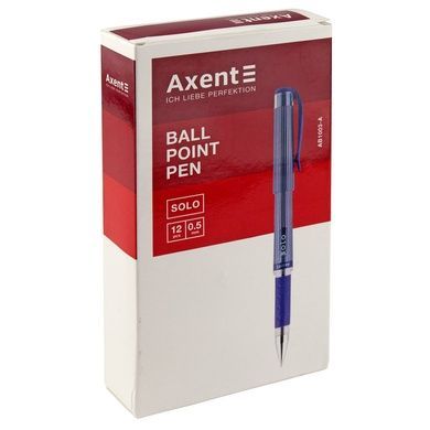 Ручка кулькова Axent Solo AB1003-02-A, 0.5 мм, синя AB1003-02-A фото
