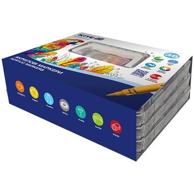 Маркери акрилові з рідкими чорнилами Kite Creative K-1163, 36 кольорів K-1163 фото