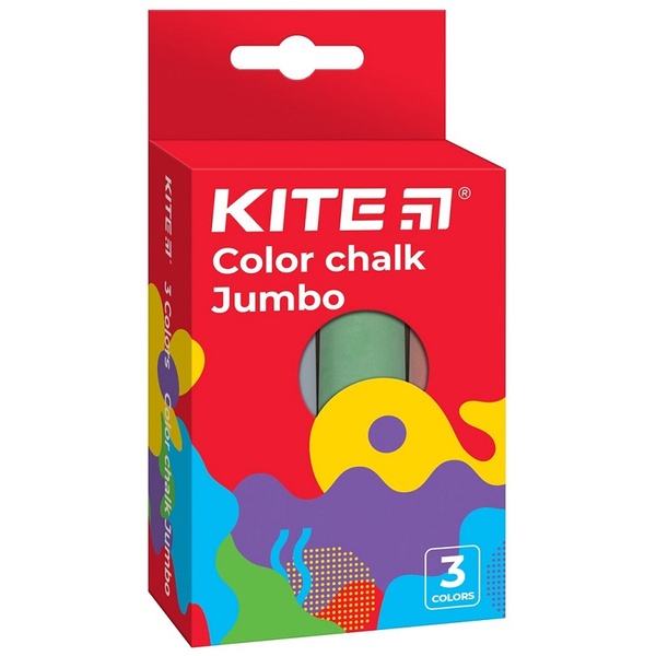 Мел цветной Kite Fantasy Jumbo К22-077-2, 3 цвета К22-077-2 фото