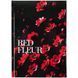 Книга записная жесткая обкл. А5, 96 л., клетка, Red fleur 8459-3-A фото 1