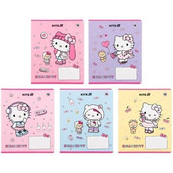 Зошит шкільний Kite Hello Kitty HK25-232-1, 12 аркушів, клітинка HK25-232-1 фото
