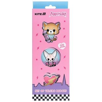 Набір бейджів на липучці Kite Aggretsuko AR25-3012, 3 шт. AR25-3012 фото