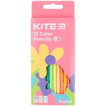 Олівці кольорові Kite Fantasy Pastel K22-451-2, 12 кольорів K22-451-2 фото