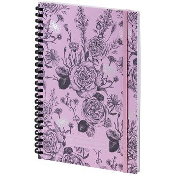 Блокнот на спіралі карт. обк., А5,80 арк,кл.,OS,Pink Roses 8471-2-a-os фото
