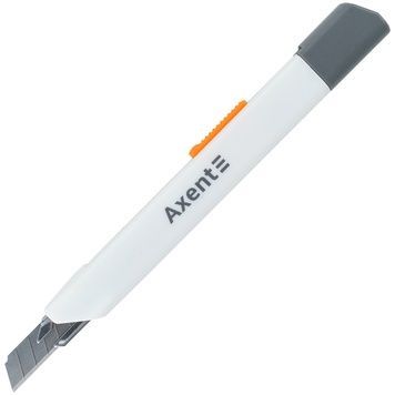 Нож канцелярский Axent 6607-A, с металлическими направляющими, лезвие 9 мм, белый 6607-a фото