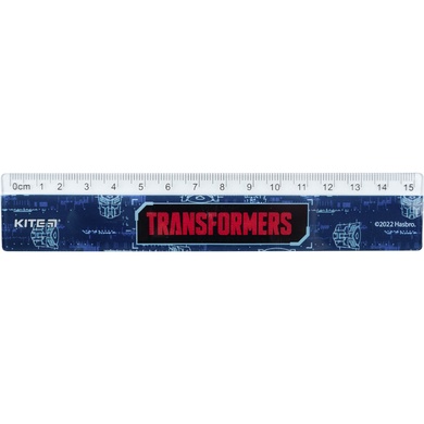 Лінійка пластикова Kite Transformers TF22-090, 15 см TF22-090 фото