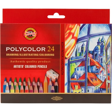 Художественные цветные карандаши POLYCOLOR, 24 цв. карт.уп. 3834 фото