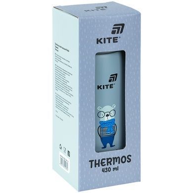 Термос з кнопкою Kite K25-1221-3, Hot style, 430 мл, сірий K25-1221-3 фото