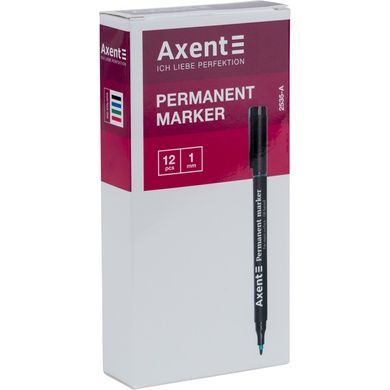 Маркер Axent Permanent 2535-01-A, 1 мм, круглий, чорний 2535-01-A фото