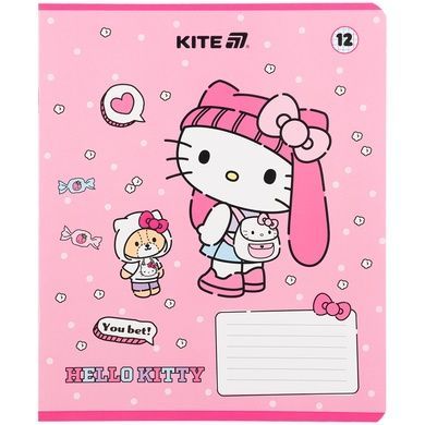 Тетрадь школьная Kite Hello Kitty HK25-232-1, 12 листов, клетка HK25-232-1 фото
