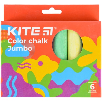 Крейда кольорова Kite Fantasy Jumbo K22-073-2, 6 кольорів K22-073-2 фото