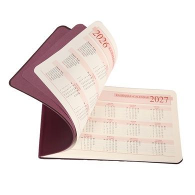 Щотижневик 10х17см Leo Planner датований 2026 "Story", м'який, винний, 128 сторінок (252653) 252653 фото