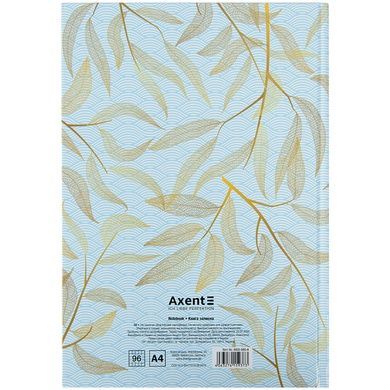 Книга записна Axent Waves 8422-560-A, А4, 96 аркушів, клітинка, блакитна 8422-560-A фото