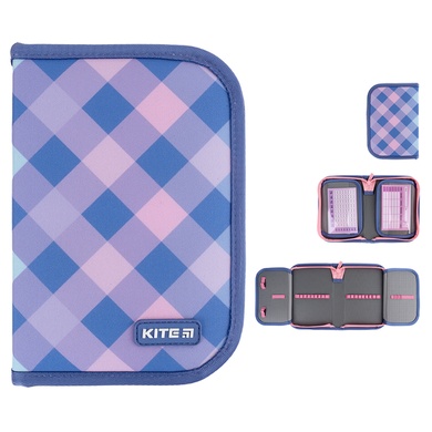 Школьный набор Kite Purple Chequer SET_K24-531M-2 (рюкзак, пенал, сумка) SET_K24-531M-2 фото