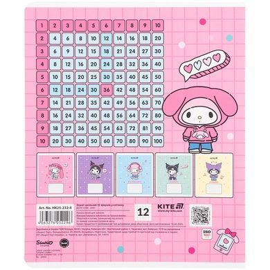 Зошит шкільний Kite Kuromi HK25-232-4, 12 аркушів, клітинка HK25-232-4 фото