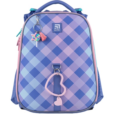 Шкільний набір Kite Purple Chequer SET_K24-531M-2 (рюкзак, пенал, сумка) SET_K24-531M-2 фото