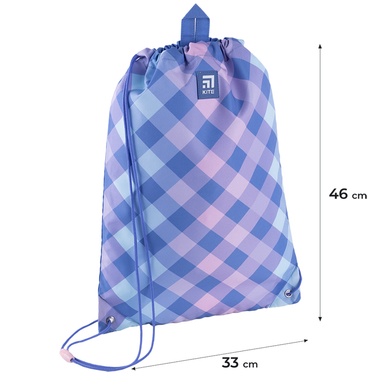 Шкільний набір Kite Purple Chequer SET_K24-531M-2 (рюкзак, пенал, сумка) SET_K24-531M-2 фото