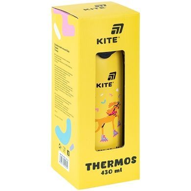 Термос з кнопкою Kite K25-1221-2, Chil mode, 430 мл, жовтий K25-1221-2 фото