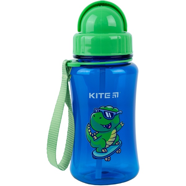 Пляшечка для води Kite Dino K23-399-2, 350 мл, синя K23-399-2 фото