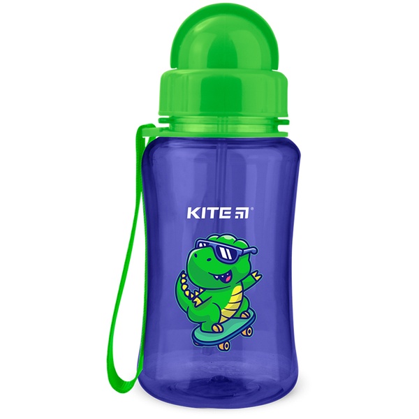 Бутылочка для воды Kite Dino K23-399-2, 350 мл, синяя K23-399-2 фото
